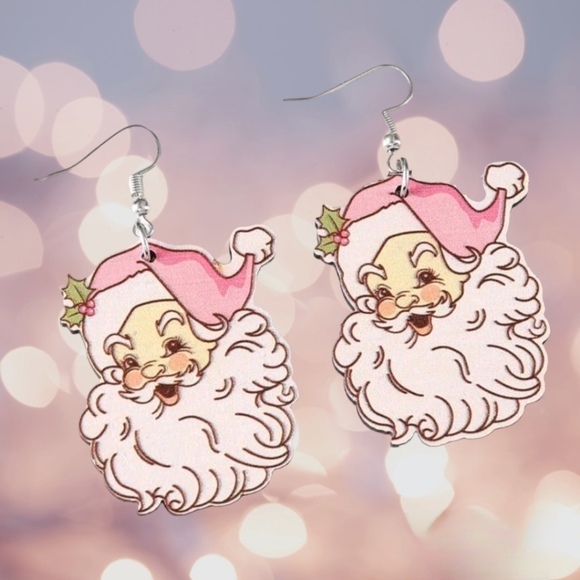 Retro Santa Earrings - Picture 3 of 3